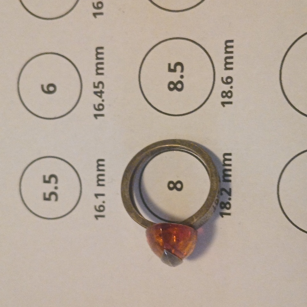 Silver Amber Ring - image 6